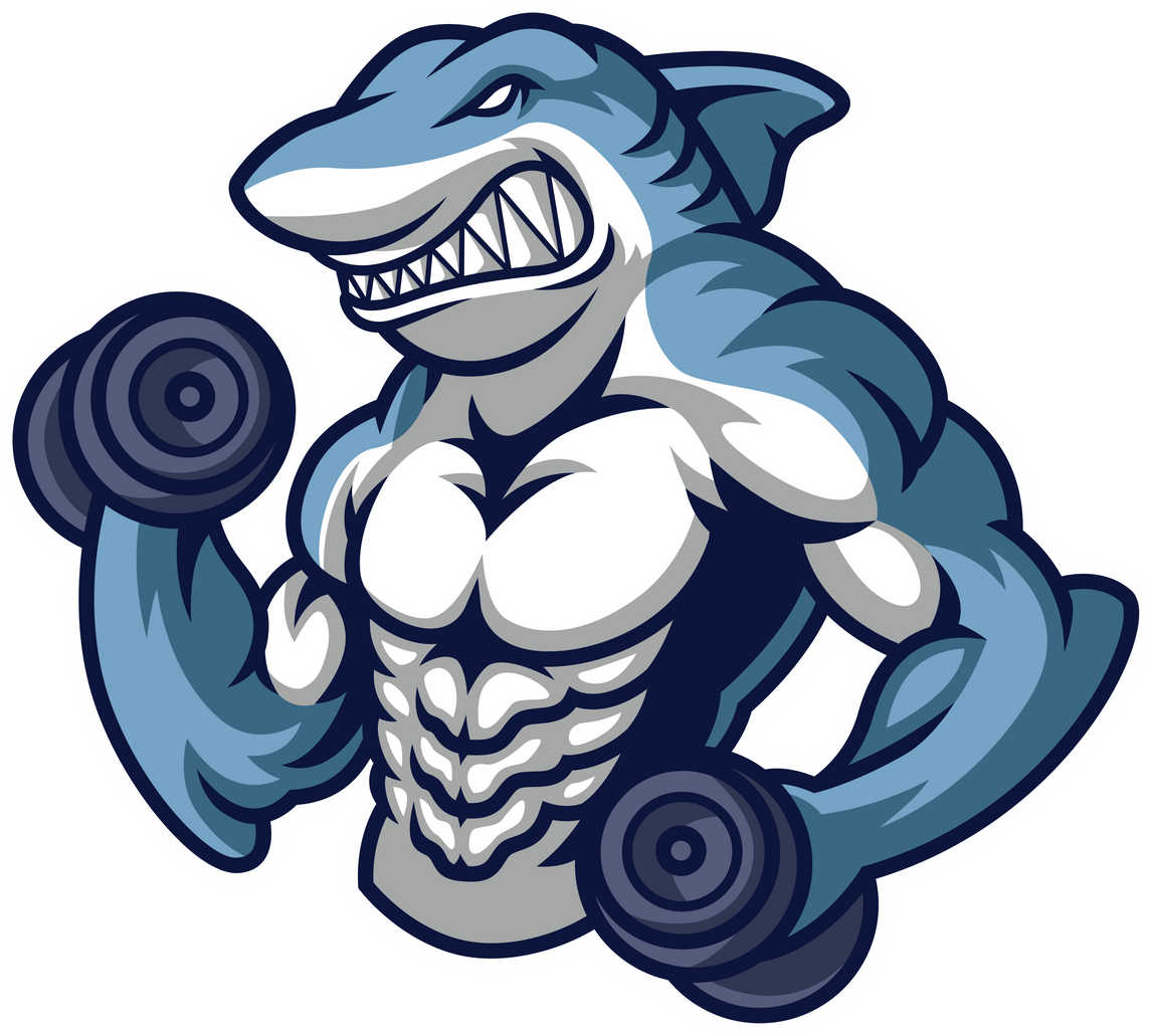 Fitness Shark Mascot & Sport Logo